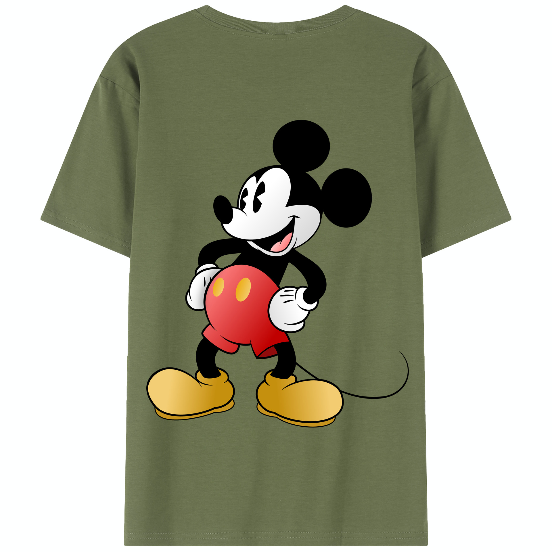 （画像用） ミッキーマウス Mickey Mouse 綿100％半袖Tシャツ（背面プリント）